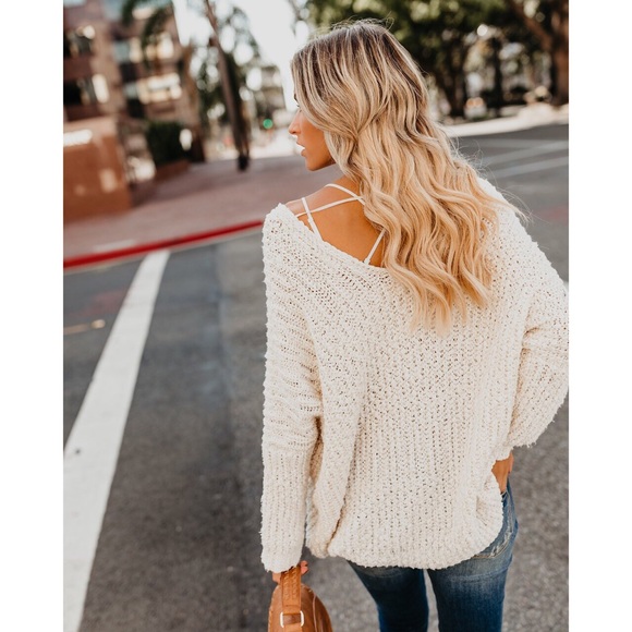 >>LAST<< Carrie Popcorn Textured Sweater - Natural - Picture 2 of 5
